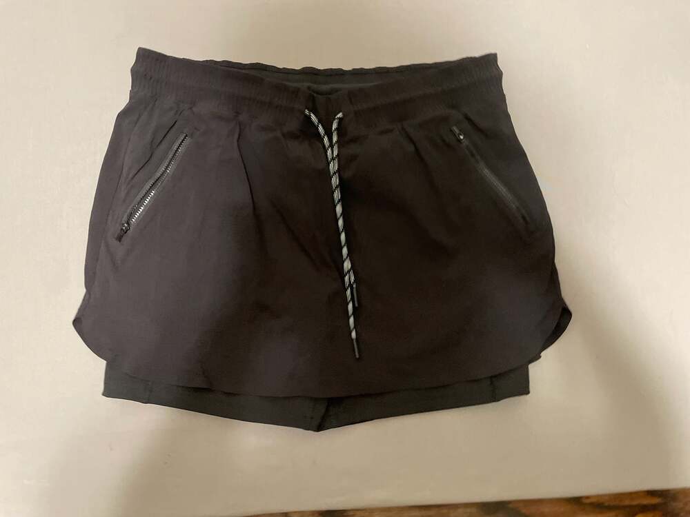 Athleta Black Trekkie North Skort Activity Skirt size 12